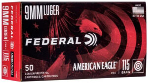 Federal American Eagle 9mm 115gr FMJ - 50 Rounds