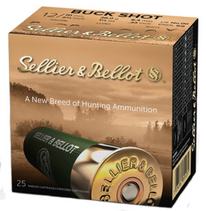 Sellier & Bellot 12 Gauge 00 Buck Shot - 25 Rounds