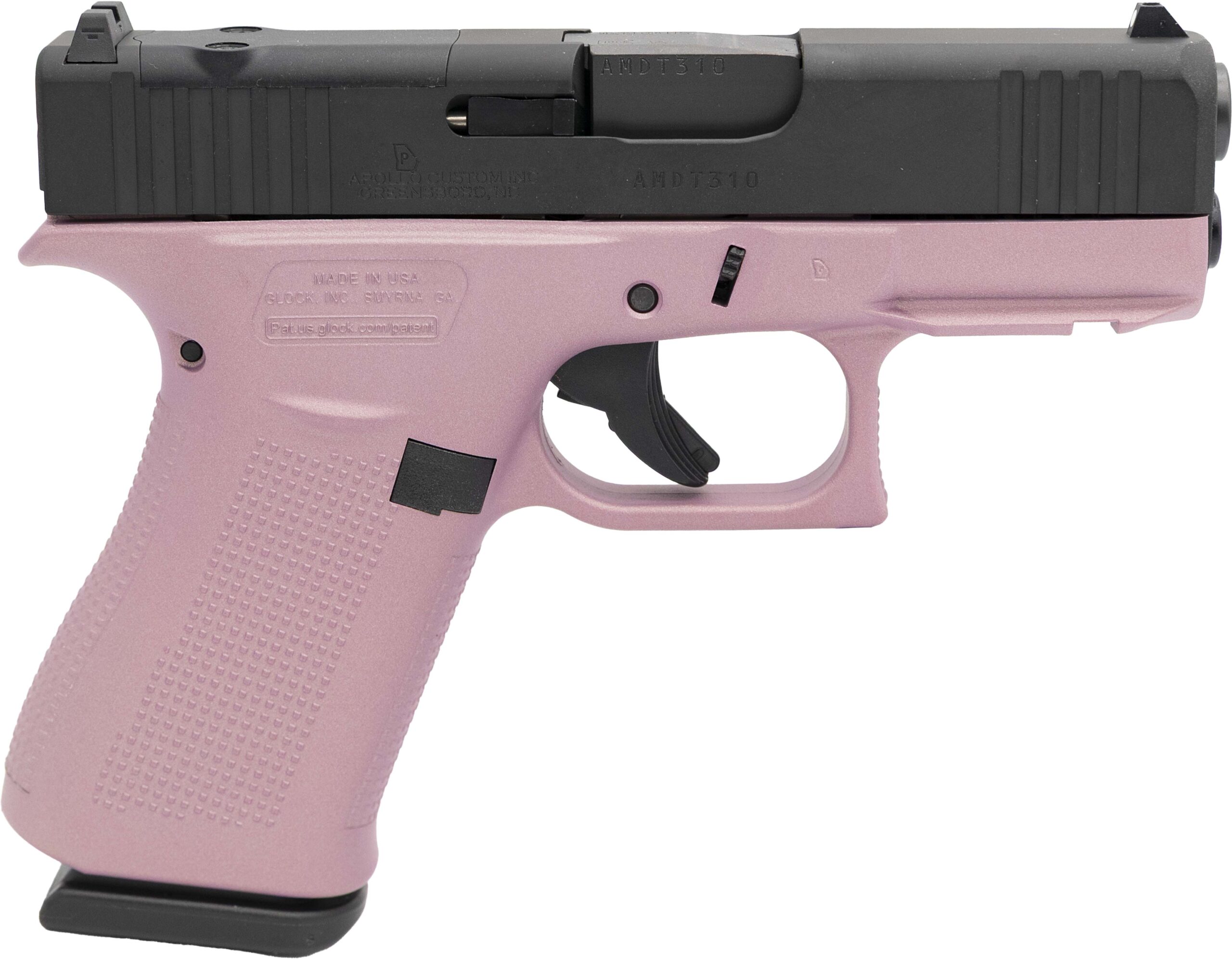 Glock 43X MOS 9mm Semi-Auto Handgun - Pink & Black