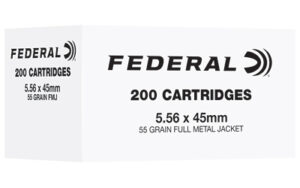 Federal 5.56 NATO 55GR FMJ American Eagle Ammo - 200 Rounds