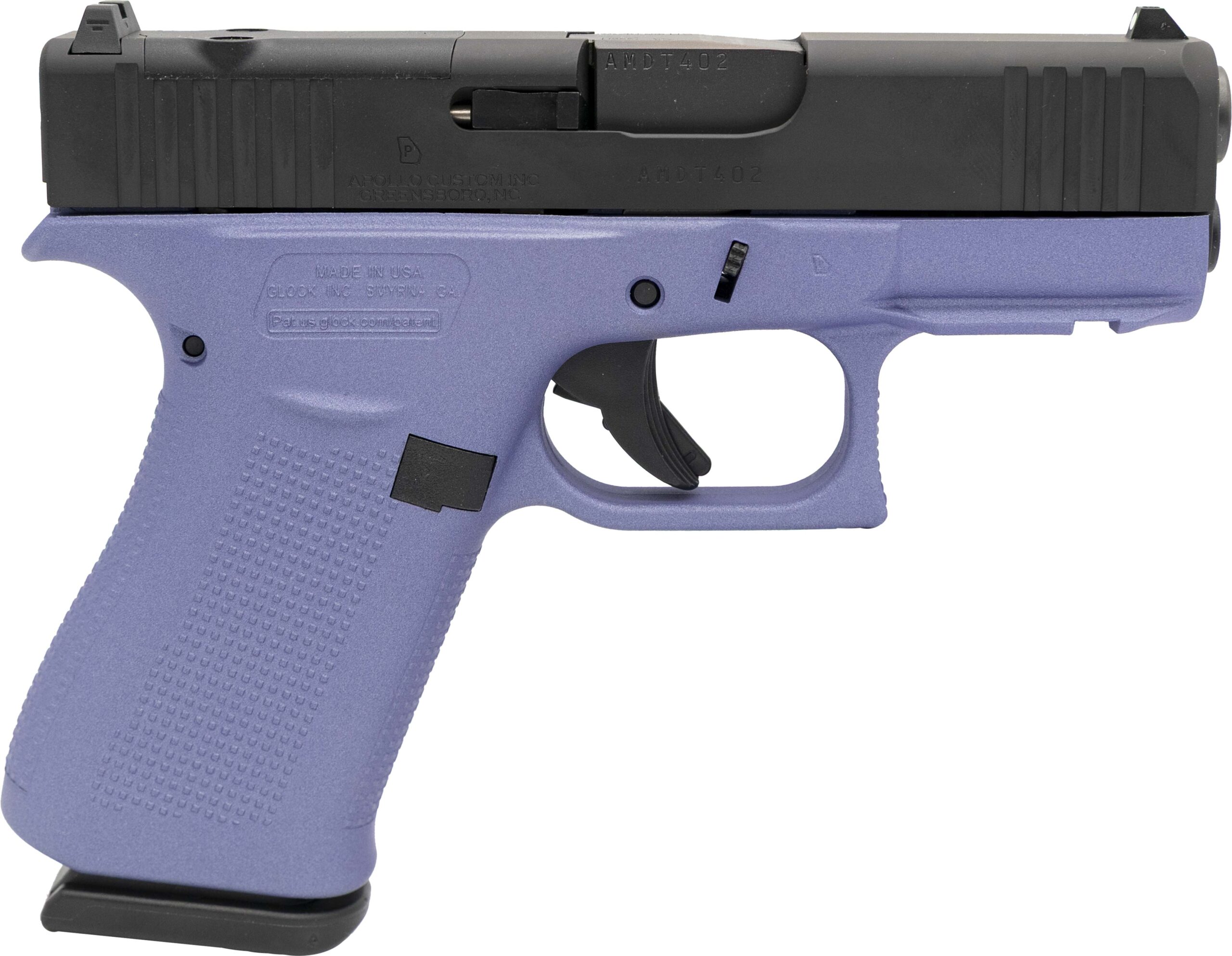 Glock 43X MOS 9MM Semi-Auto Handgun - Orchid Black