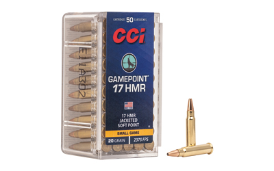 CCI 17HMR 20GR Gamepoint Jacketed Soft Point Ammo