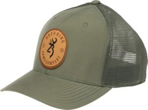 Browning Selman Leather Circle Patch Cap - Green