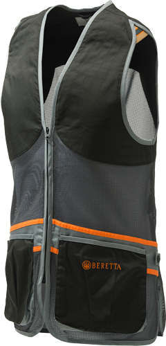 Beretta Full Mesh Clay Target Vest - Black/Grey X-Large