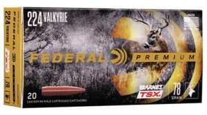 Federal Premium .224 Valkyrie 78 gr TSX Rifle Ammunition