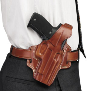 Galco FL114 Fletch OWB Tan Leather Belt Holster for S&W K Frame & Ruger Security-Six