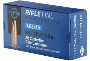 PPU 7.62X39 FMJ 123GR Rifle Ammunition - 20RD Box