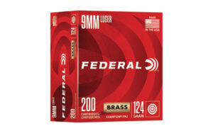 Federal Champion 9mm 124gr FMJ Handgun Ammunition - 200 Rounds