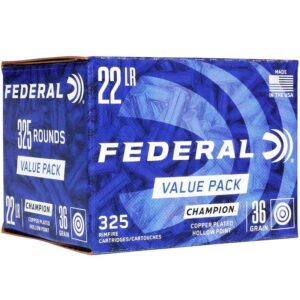 Federal Champion .22LR Rimfire Ammunition 36gr CPHP 325ct