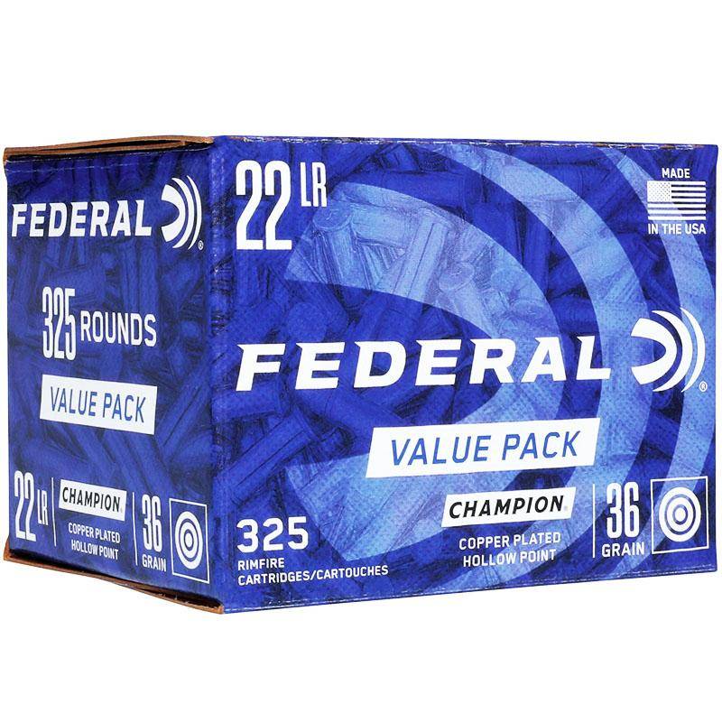 Federal Champion .22LR Rimfire Ammunition 36gr CPHP 325ct