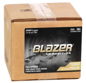 BLAZER BRASS 9MM 115GR FMJ - 1000 Rounds