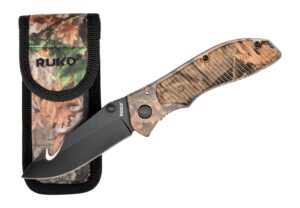 RUKO RUK0106GH-CS 3.5" Woodlands Guthook Pocket Knife