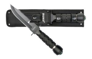 RUKO RUK0163 Survival Fixed Blade Knife with Compass
