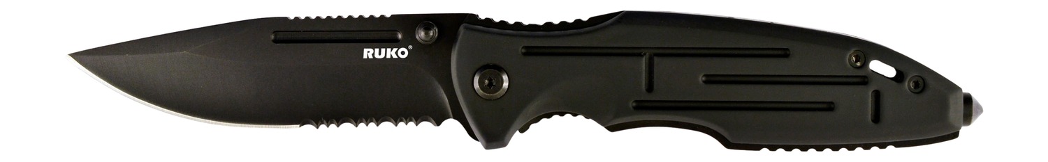 RUKO RUK0153-CS 440A 3.5" Black Anodized Folding Knife