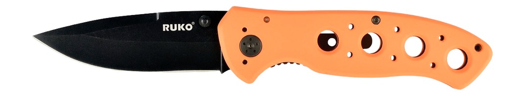 RUKO RUK0075BZ 440A Blaze Orange Folding Pocket Knife