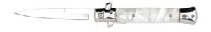 RUKO RUK0184WP 420A 4" White Pearl Acrylic Folding Knife