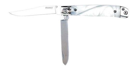 RUKO RUK0185WP 420A Trapper White Pearl Folding Knife