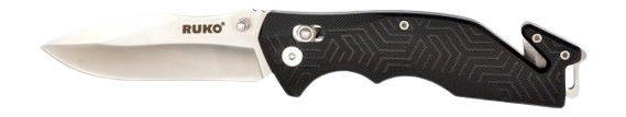 RUKO RUK0188BK-CS 3.5" Rescue Folding Knife