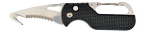 RUKO RUK0194BK-CS Rescue Folding Knife - 1.75" Black GFR