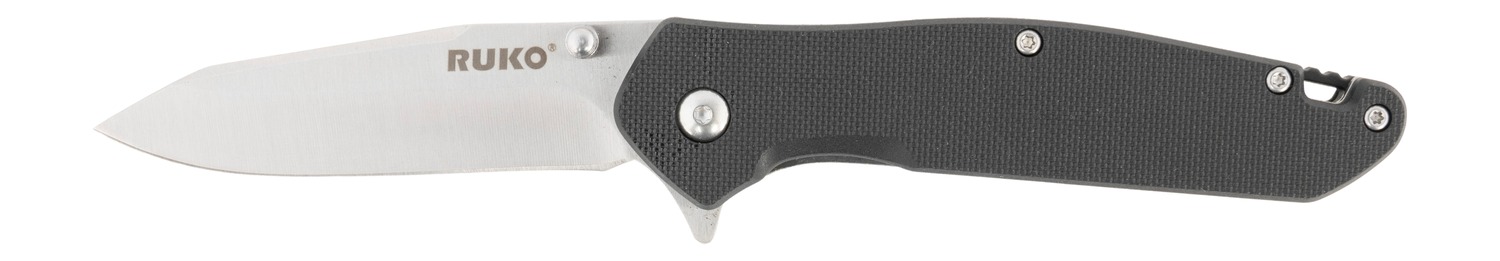 RUKO RUK0187BK Tactical Folding Knife - 3.25" Black GFR