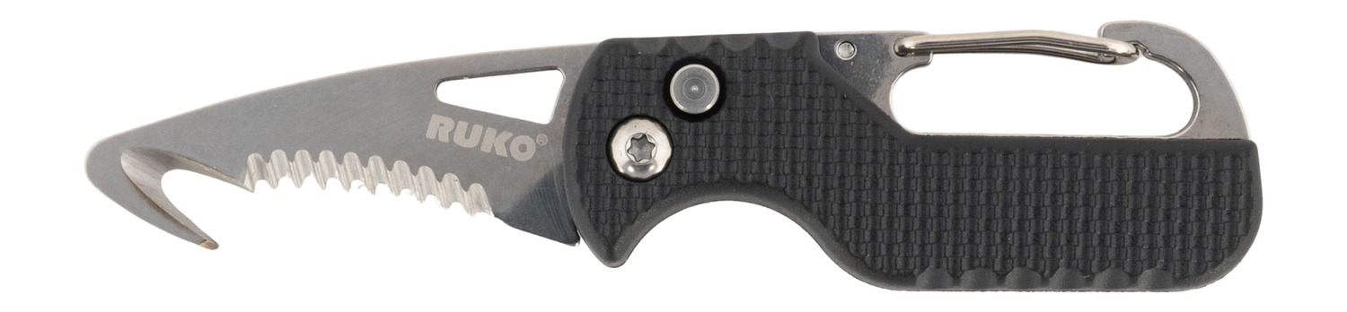 RUKO RUK0194BK Rescue Folding Knife - 1.75' Black GFR