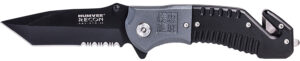 Humvee Tactical Recon Folding Knife - Serrated Stainless Steel Blade