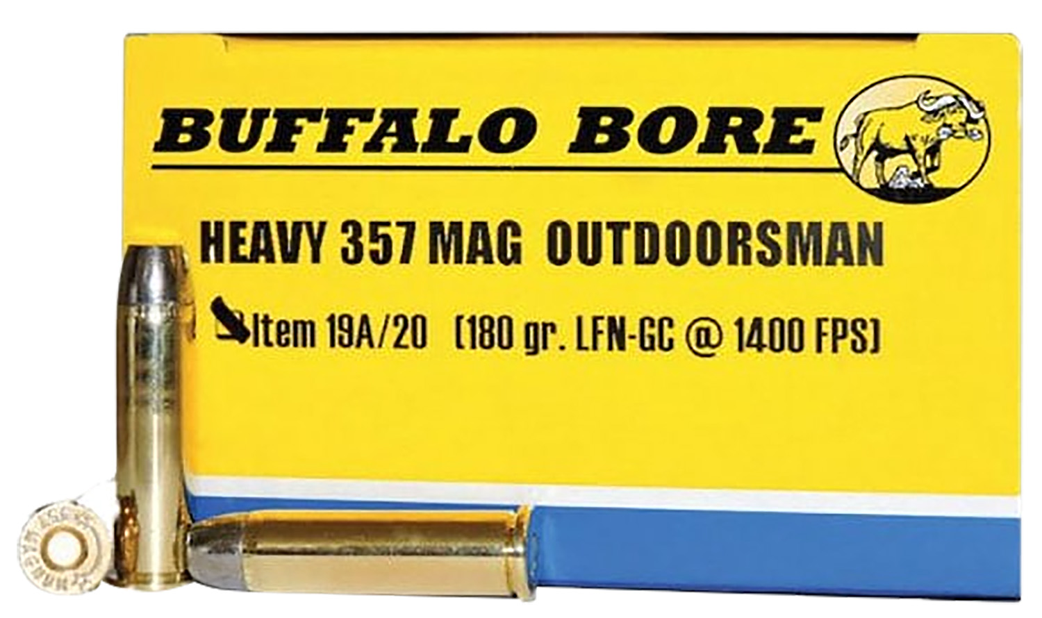 Buffalo Bore .357 Magnum 180gr Hard Cast Flat Nose Ammo