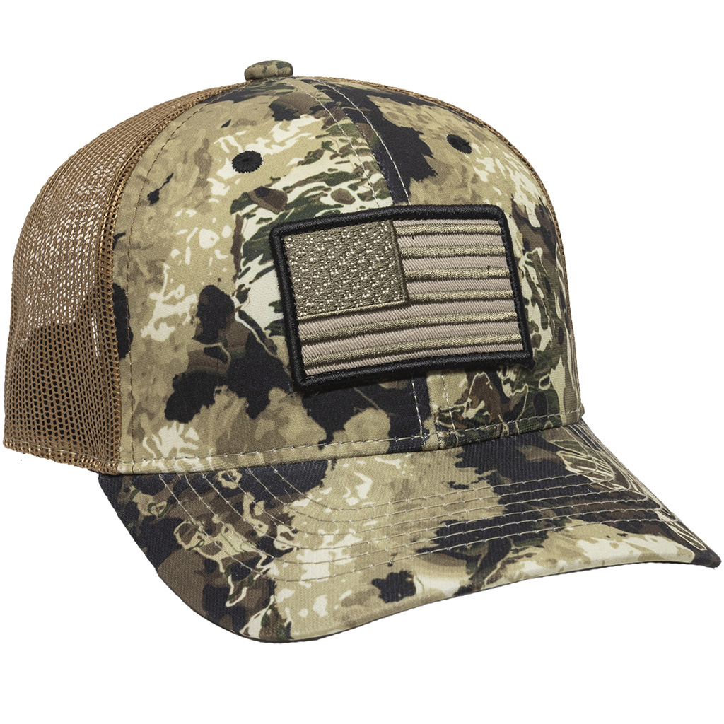 Outdoor Cap Veil Flag Whitetail/Brown Camo Cap