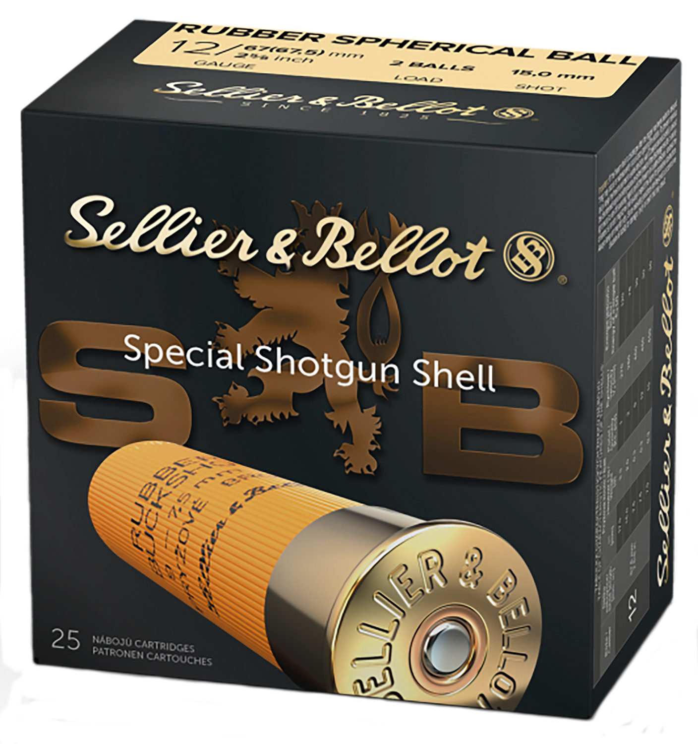 Sellier & Bellot 12 Gauge Rubber Shotgun Shells - 25 Rounds