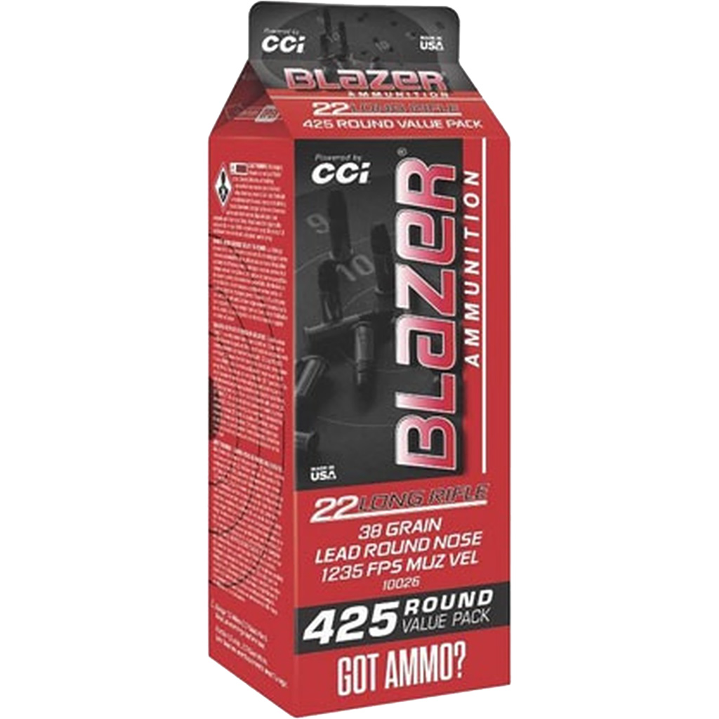 CCI Blazer Rimfire Ammo .22 LR 38 gr LRN - 425 Rounds