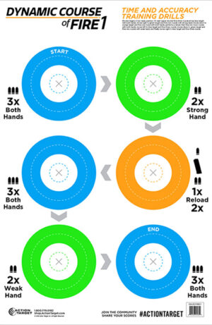 Action Target GSDCFIRE1100 Dynamic Circle Shooting Targets