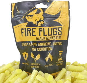 Black Beard Fire Starters PLUG - 50 Windproof Fire Plugs