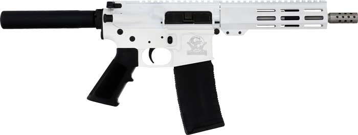 GLFA AR15 Pistol .223 Wylde - 7.5" Stainless Barrel White