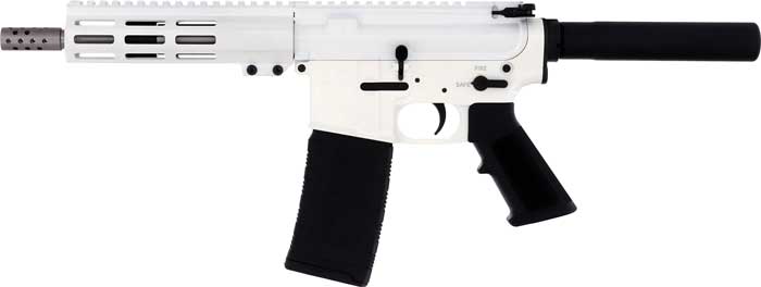 GLFA AR15 Pistol .223 Wylde - 7.5" Stainless Barrel White - Image 2