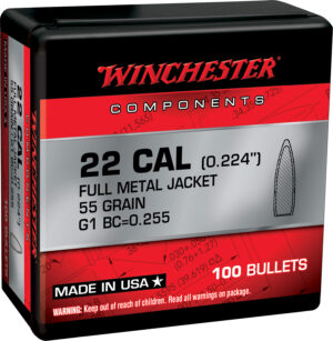 Winchester 5.56x45mm NATO 55gr FMJ Boat Tail Ammo - 100 Rounds