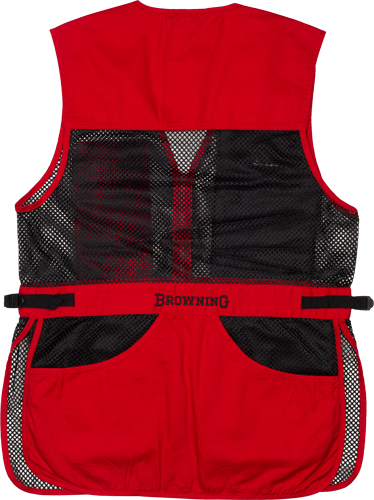 Browning Mesh Shooting Vest - Right Hand Large Black/Red