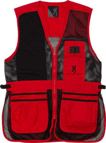 Browning Mesh Shooting Vest - Right Hand Large Black/Red - Image 2