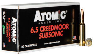 Atomic 6.5 Creedmoor Subsonic 130gr Rifle Ammunition