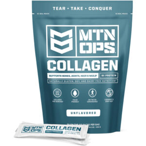 MTN OPS Collagen Unflavored Protein Trail Packs - 30 ct