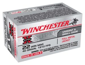 Winchester Super-X .22 WMR 40gr FMJ Ammunition - 50 Rounds