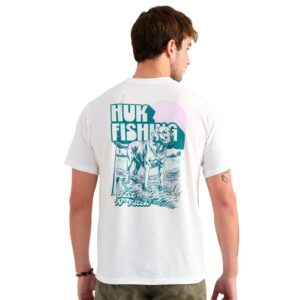 Huk Bait 'N Fetch Short Sleeve Tee White S