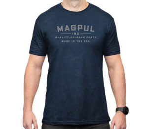 Magpul MAG1112-410-S Go Bang Parts  Navy Heather Cotton/Polyester Short Sleeve Small