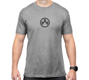 Magpul MAG1115-041-M Go Bang Parts  Stone Gray Heather Cotton/Polyester Short Sleeve Medium