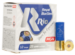 Rio Ammunition RBSM325 Royal BlueSteel  12Gauge 3" 1 1/8oz 5Shot 25 Per Box/10 Case