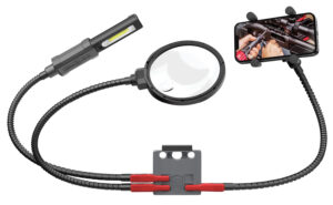 Real Avid AVMVACC Smart Mount  Quick-Connect, Includes Magnifying Glass, 180 Lumen Work Light, Cell Phone Holder