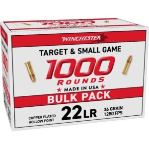 Winchester .22 LR 36gr Hollow Point Ammunition - 1000 Rounds
