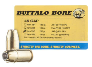 Buffalo Bore 45 GAP Personal Defense Ammo - 230gr JHP