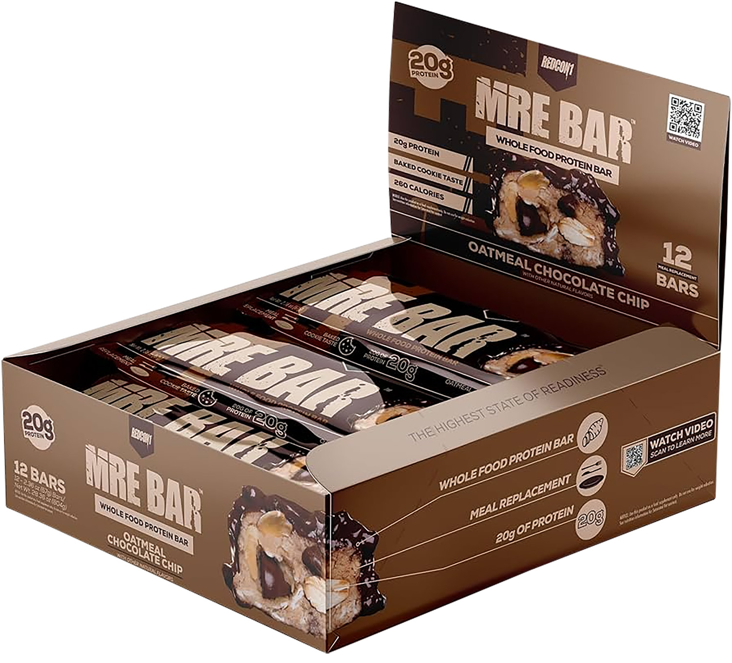 Redcon1 MRE Protein Bar Oatmeal Chocolate Chip - 12 Pack