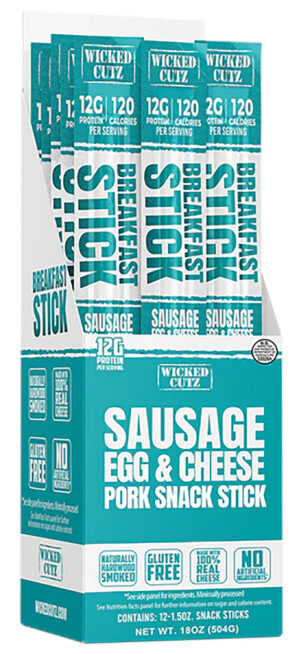 Wicked Cutz Sausage Egg & Cheese Breakfast Sticks - 12 Pack