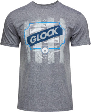 Glock AP96206 Blue Line Tee - Gray Short Sleeve Shirt